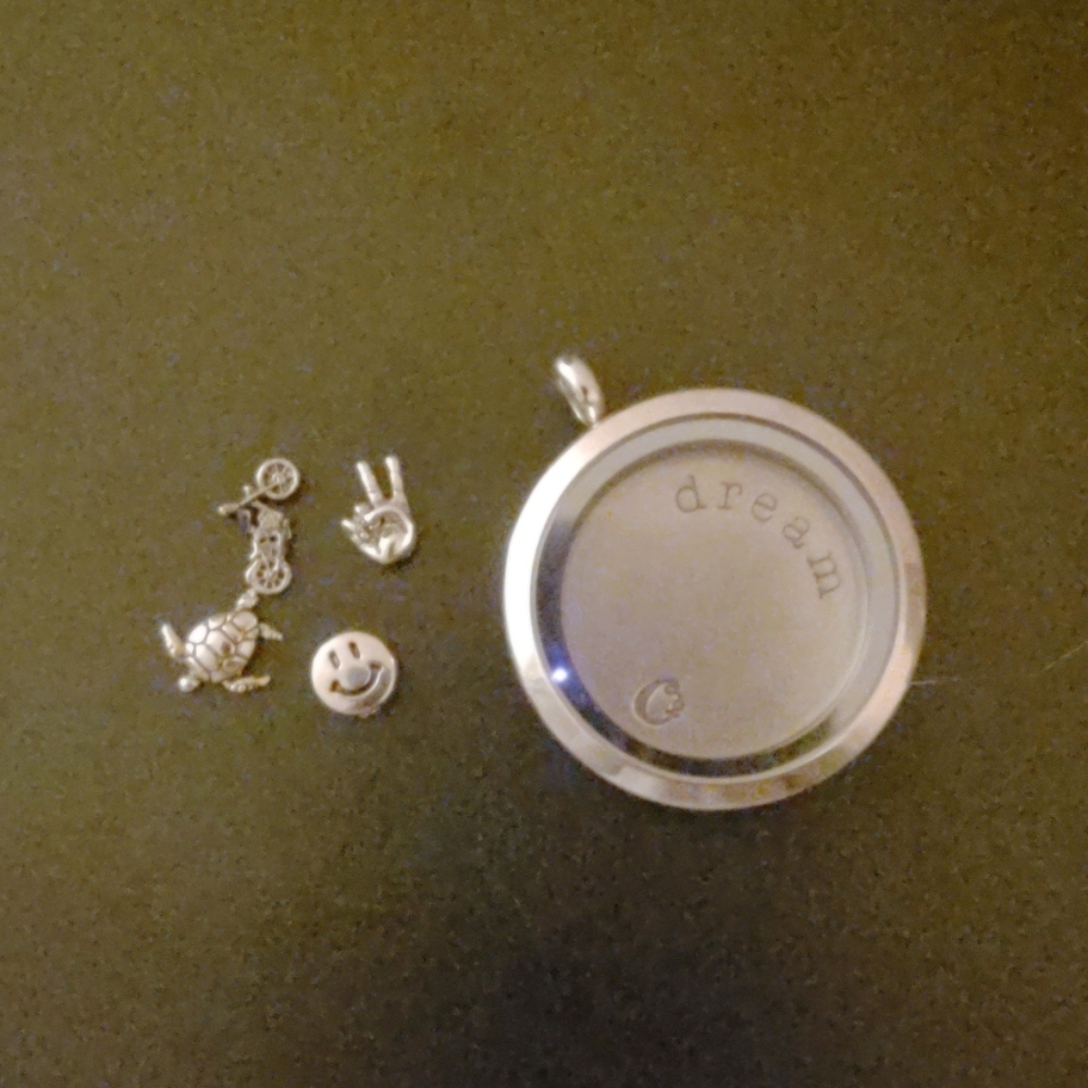 Origami owl locket and charms